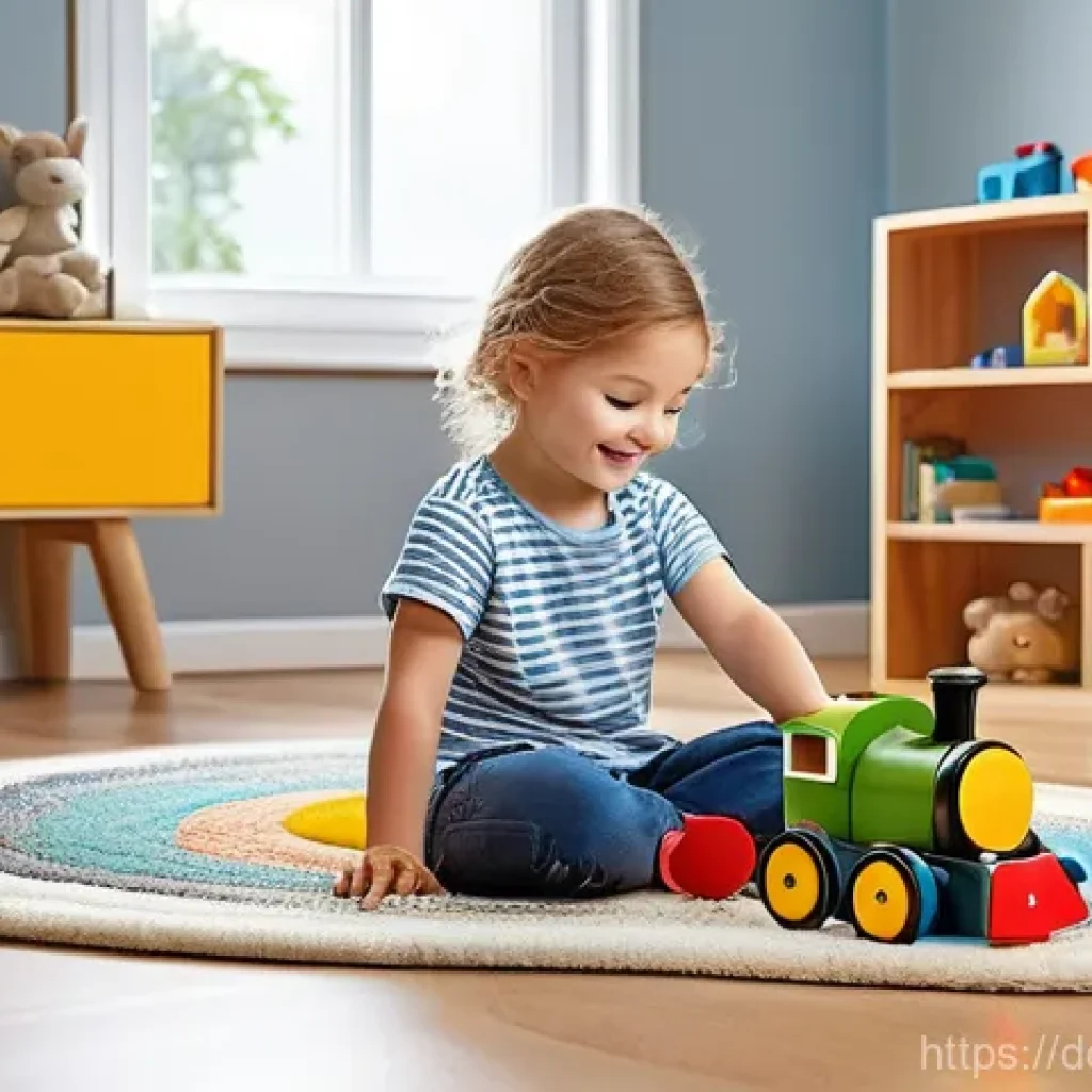 타요 관련 굿즈 개발 사례 - **Prompt: A heartwarming scene in a brightly lit, cozy German child's room. A smiling, healthy Germa...