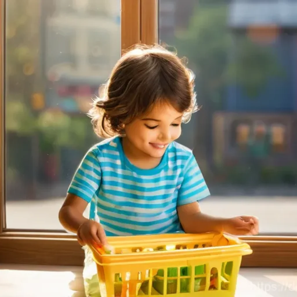 타요의 특별한 아이템 - **"The Enchantment of Everyday Play"**
    A bright, whimsical indoor scene, filled with warm, invit...