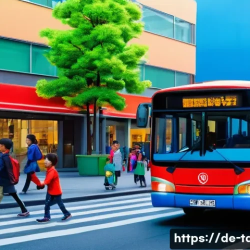Home 32 타요 등장 배경 도시 - **Vibrant City Morning Rush Hour - Animated Style**
A wide, eye-level shot of a bustling, colorf...