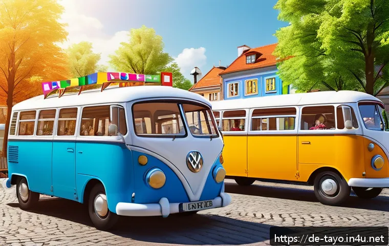 타요의 테마곡과 노래 - A vibrant and cheerful children&rsquo;s TV show scene inspired by &ldquo;Tayo,&rdquo; featuring colorful animated smal...