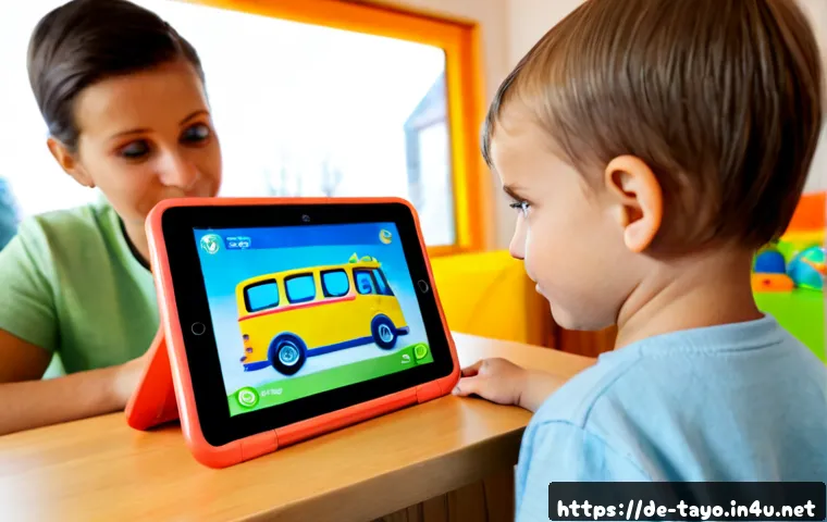 타요로 보는 어린이 심리 - Photorealistic cozy German family living room, a preschool child in comfortable everyday clothes wat...